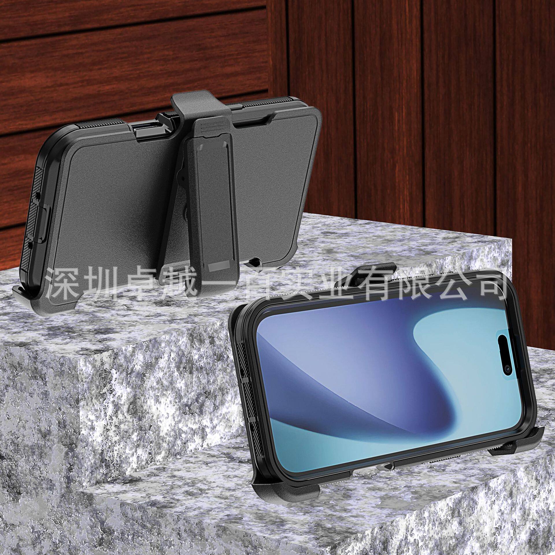 Three-Proof Robot Second Generation Suitable for iPhone 17 Air 16E 15 Mobile Phone Case 14 13 12 Back Clip Bracket