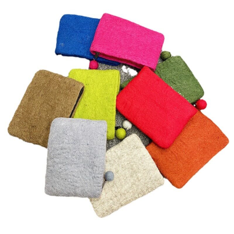 Wool Felt Creative Castle Coin Purse