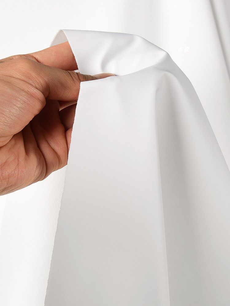 Matte Pure White Pu Leather Fabric - Slightly Elastic Matte Leather, Light, Soft, Smooth, Waterproof and Anti-Wrinkle Fabric