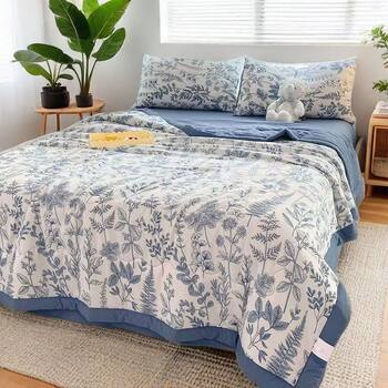 Single Summer Quilt, Double Nap Quilt, Air-Conditioning Quilt, Machine Washable, 2025 New Model, Non-Cotton, Pure Cotton, Summer