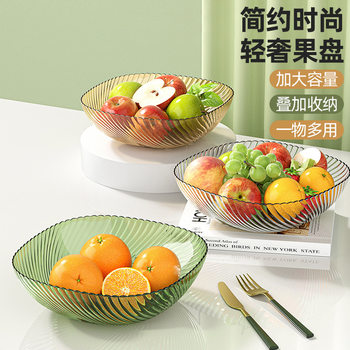 25 Years New Fruit Plate Plastic Pet Home Living Room Ins Style Thickeneded and Deepened Fruit Storage Plate