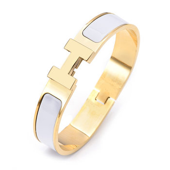 Classic European and American Simple Fashion Love Home H Letter Titanium Bracelet Bracelet for Men and Women Light Luxury Fashion Bracelet