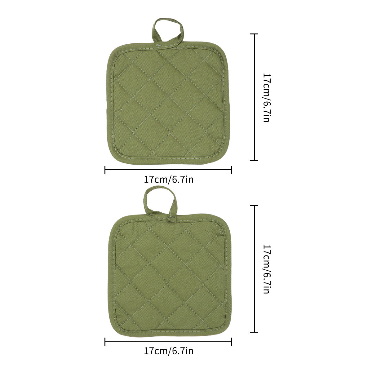 Cross-border heat insulation gloves four-piece set of high temperature resistant solid color microwave oven gloves kitchen baking anti-scalding heat insulation pad