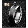 Intelligent Temperature-sensitive Color-changing Display Ring Men's Trendy Personalized Single Hip-hop Trendy Women's Titanium Steel Korean Ring Jewelry