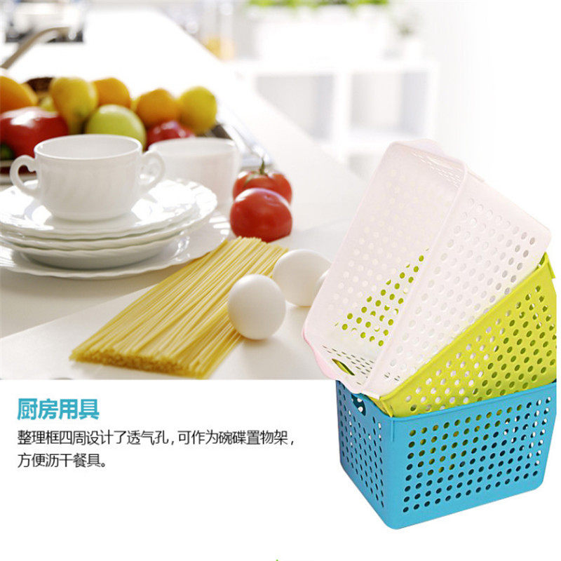 Desktop Storage Plastic Basket Sundries Storage Basket Kindergarten Storage Basket Storage Box Snack Storage Finishing Basket