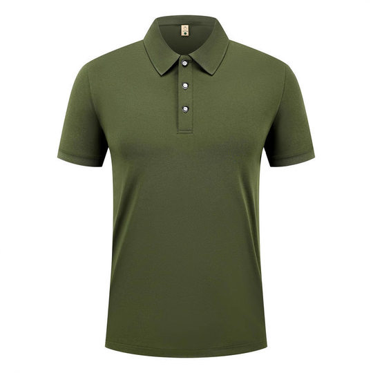 Military Green Eighty-Old War Friends Party Group Suit Lapel Polo Shirt Printed with Logo Ice Silk Summer Jian Military Culture Shirt Customized