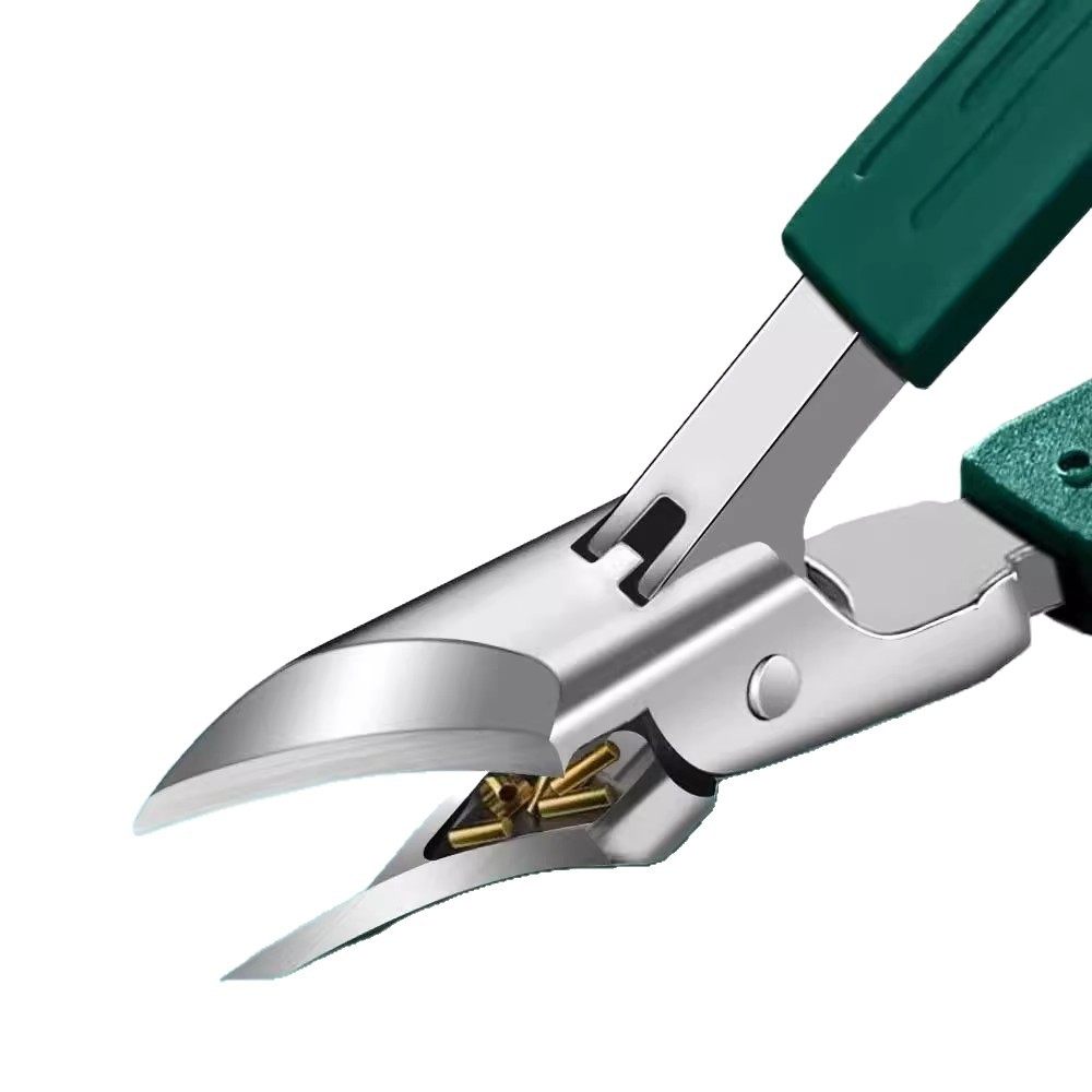 Large Opening Nail Scissors, Oblique Mouth, High-End Original Anti-Splash Nail Groove Eagle Beak Special Nail Clippers, Thick Toenail Clippers