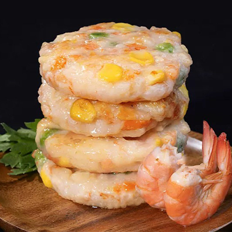Fruit and Vegetable Shrimp Cakes, Vegetable Meals, Frozen Semi-Finished Products, Kidsren's Breakfast, Fruits and Vegetables, Shrimp Air Fryer Ingredients