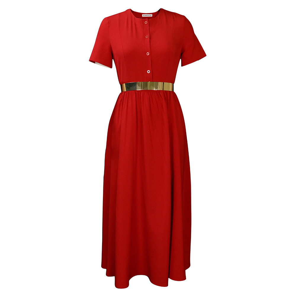 Summer Womens Dress Short Sleeve Waist Cinching Flared Skirt Casual or Party Wear Wholesale Available