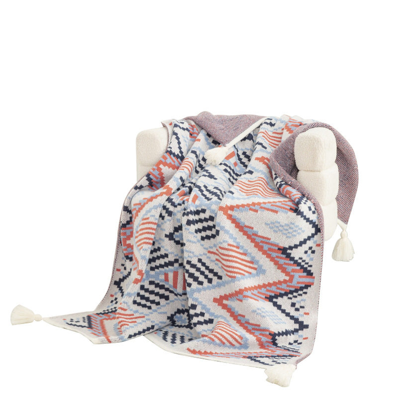Wholesale Bohemian Style Knitted Blankets, Light Luxury Shawl Blankets, Office Nap Blankets, Sofa Throw Blankets