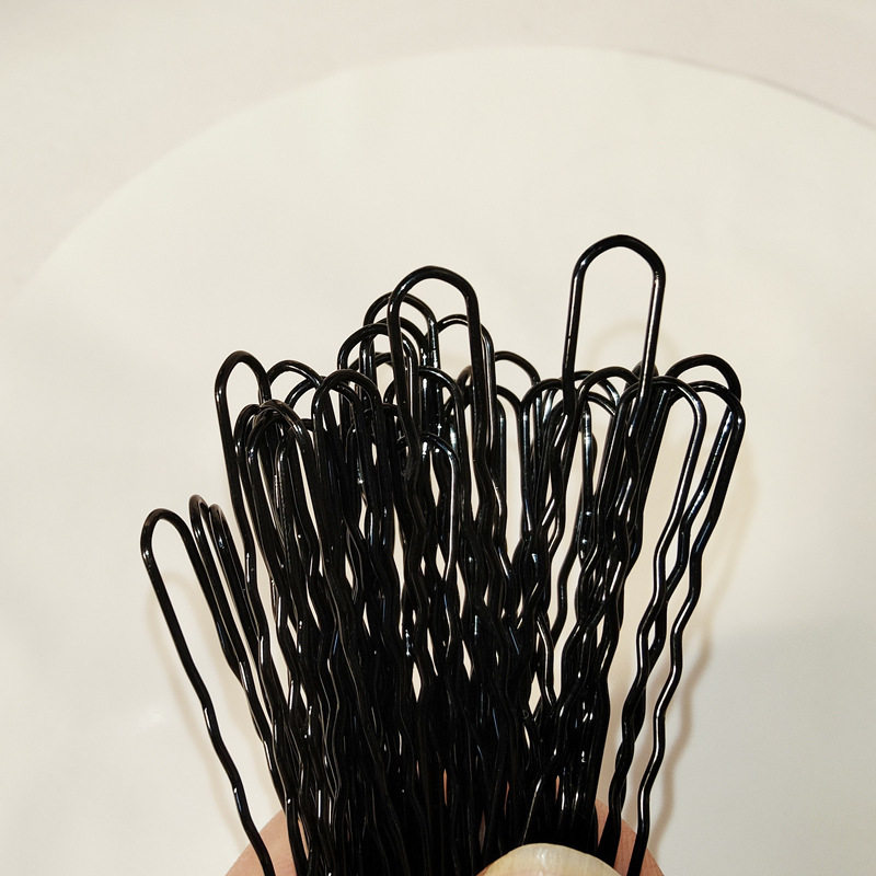Wholesale studio black ball head hair fixing U-shaped clip pin hair fork adult hair clip bold U-shaped clip