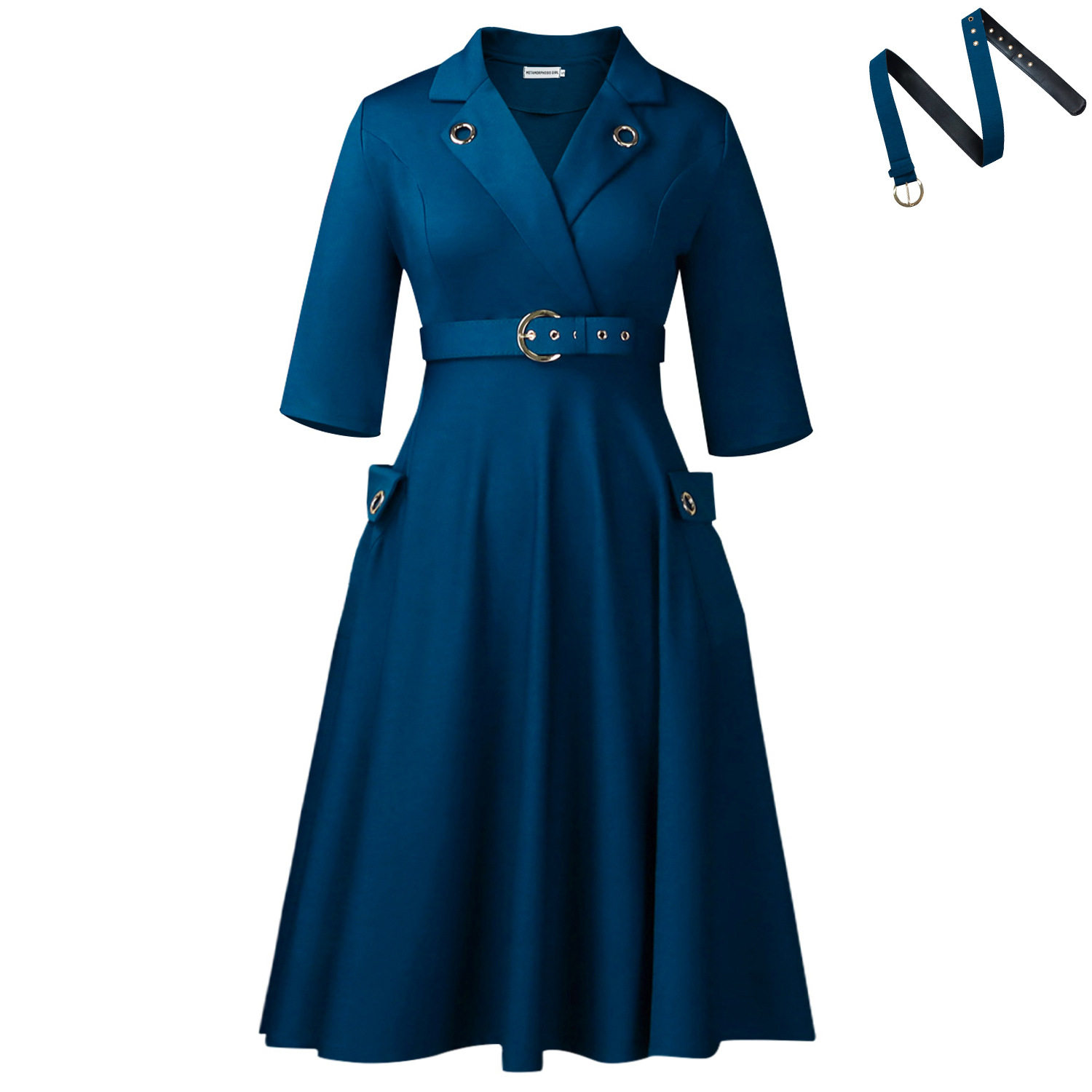 Elegant Plus Size African Dress High Waist Suit Collar Stylish Design Perfect for Formal Occasions Wholesale
