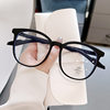 Korean style retro TR90 yoga glasses frame women's large frame plain anti-blue light plain glasses men's myopia glasses 81016