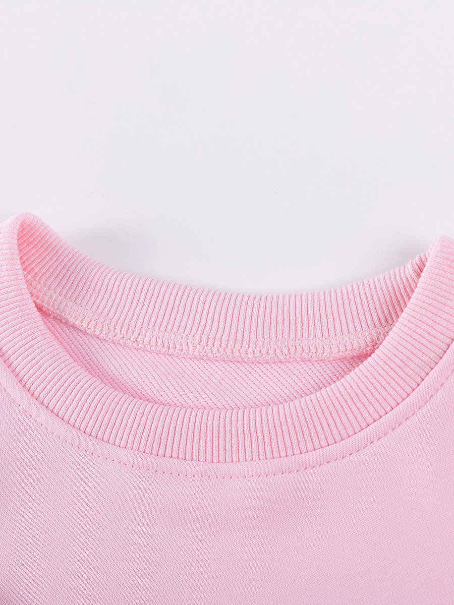 Mädchen-Set, Herbst-Langarm-Kinder-Outfit, Süßes Schleifen-Baby-Herbstkleidung