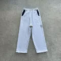 5850 trousers/white gray and blue