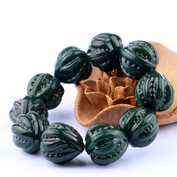A Xinjiang Hotan jade bracelet men's atmosphere lotus walnut Passepartout brave jade bracelet manufacturers wholesale