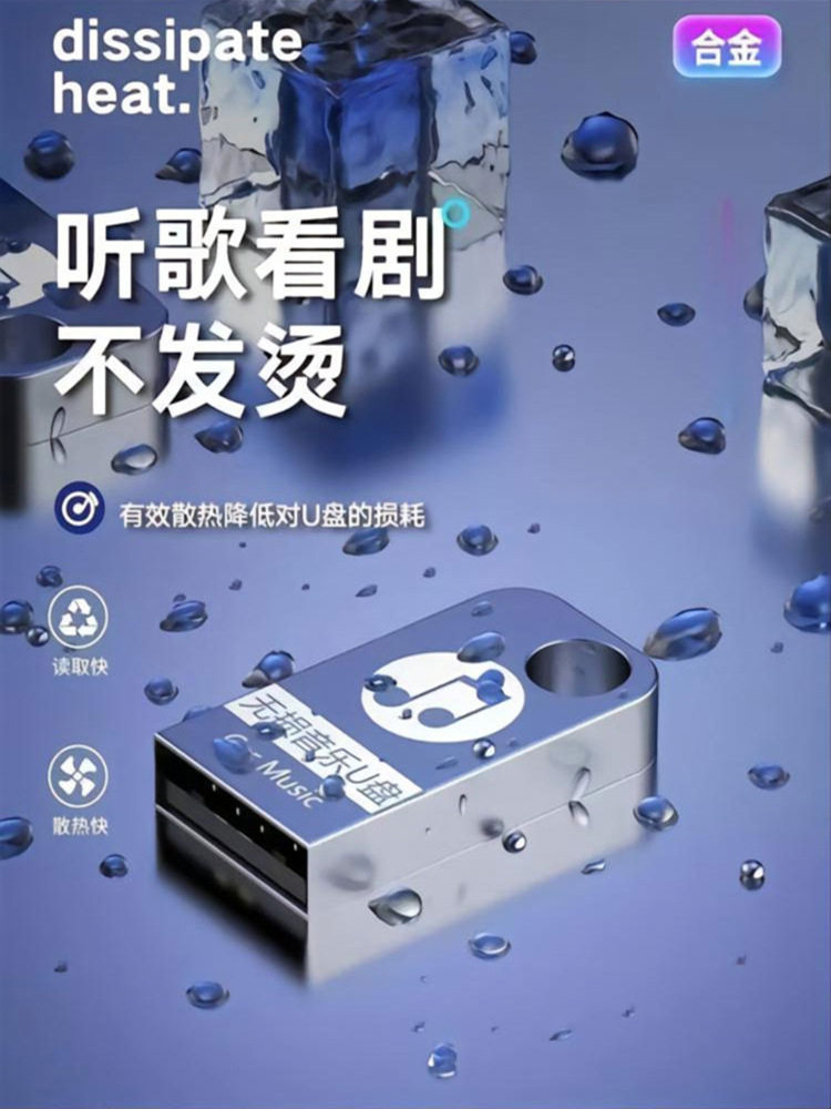 Listen to Music in the Car USB Flash Drive Internet Celebrity USB Flash Drive Music Berlin Sound Haolin Car Sound Quality Lossless Mv Audio Free Shipping