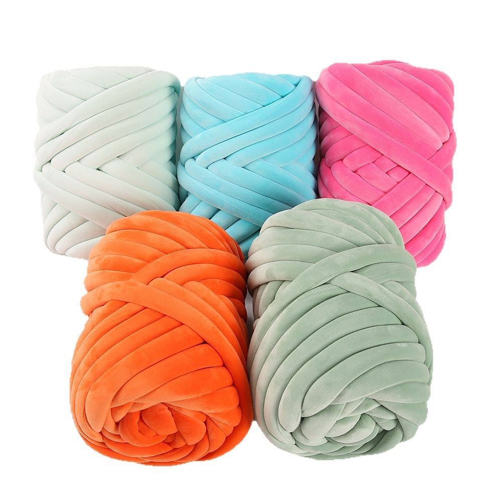 Amazon New DIY Handmade Wool Blanket Crystal Velvet Core Yarn 3cm Thick Line Cloth Pillow Cat Nest Line