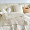 Ins Nordic Style Air Conditioning Small Blanket Sofa Blanket Office Nap Blanket Tassel Knitted Ball Wool Leisure
