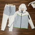 White and gray suit