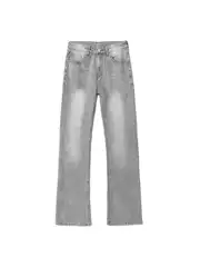 cleanfit Smoke Grey Jeans Men's Autumn Slim-fit Straight Pants American Style Retro Vibe Casual Pants