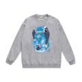 [pure cotton round neck sweatshirt] w110 gray
