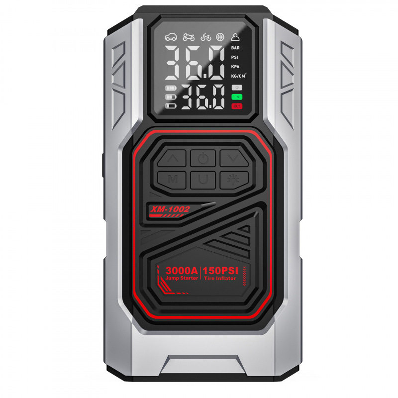 Car Air Pump Emergency Starting Power Supply All-In-One Car Electric Air Pump Tire Pressure Measurement Tire Wireless Model