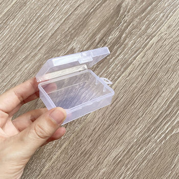 Rectangular Transparent Plastic Storage Box Pushpin Parts Screw Storage Box Components Jewelry Packaging Box pp Empty Box