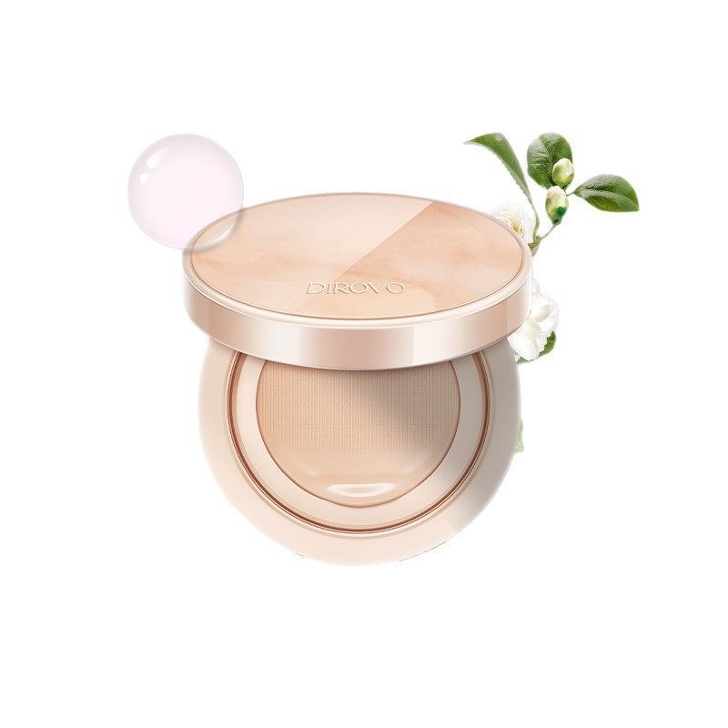 Dirovo Tilo Wei Air Cushion Camellia Essence Liquid Foundation Concealer Long-Lasting Non-Removing Makeup 12g