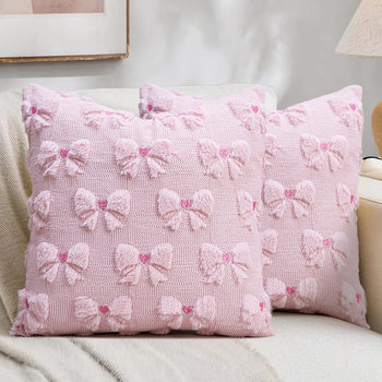 Cross-Border Amazon Valentine's Day Bow Love Pillow Cover Sofa Living Room Decorative Pillow Holiday Atmosphere Ready Stock