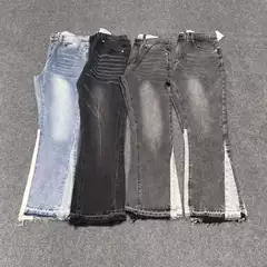 American-Style Gallery Dept Washed Flared Patchwork Jeans High Street Men's Casual Versatile Long Pants
