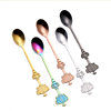 Creative Double Crown stainless steel spoon wholesale High-looking gift coffee spoon titanium-plated light luxury palace style soup spoon