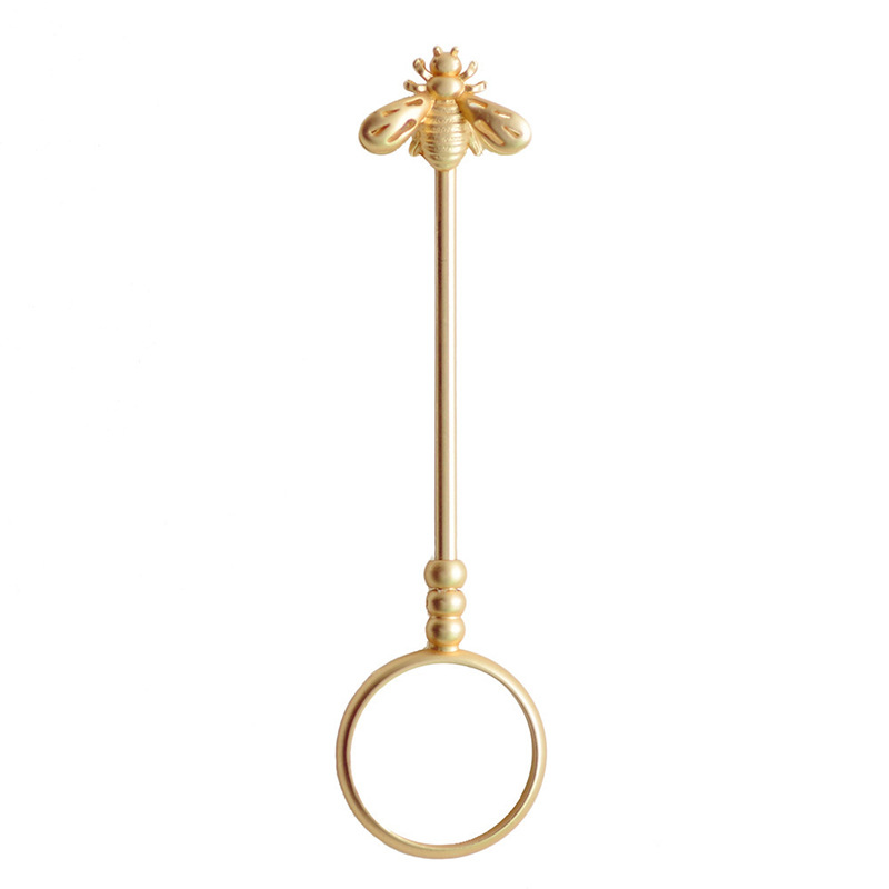 欧美复古风烟托戒圈金属蜜蜂抽烟指环男女同款可调节细烟烟托戒指