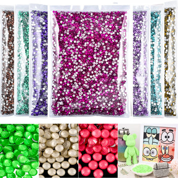 Crystal Glass Flats Bottom Mocha Nail Art Diamond DIY Beauty Jewelry Mobile Phone Case Rhinestone Nail Diamond Decorative Accessories