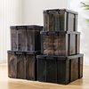 Factory wholesale large clothes storage box thickened right angle storage box toy large capacity high transparent storage box