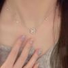 White Copper Mobius Three-Second Heart-Warming Necklace, Versatile and Smart Zircon Clavicle Chain, Accessible Luxury Chinese Valentine's Day Gift