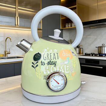 New Painted Electric Kettle with Temperature Display, Electric Tea Kettle, 304 Stainless Steel Household Electric Kettle