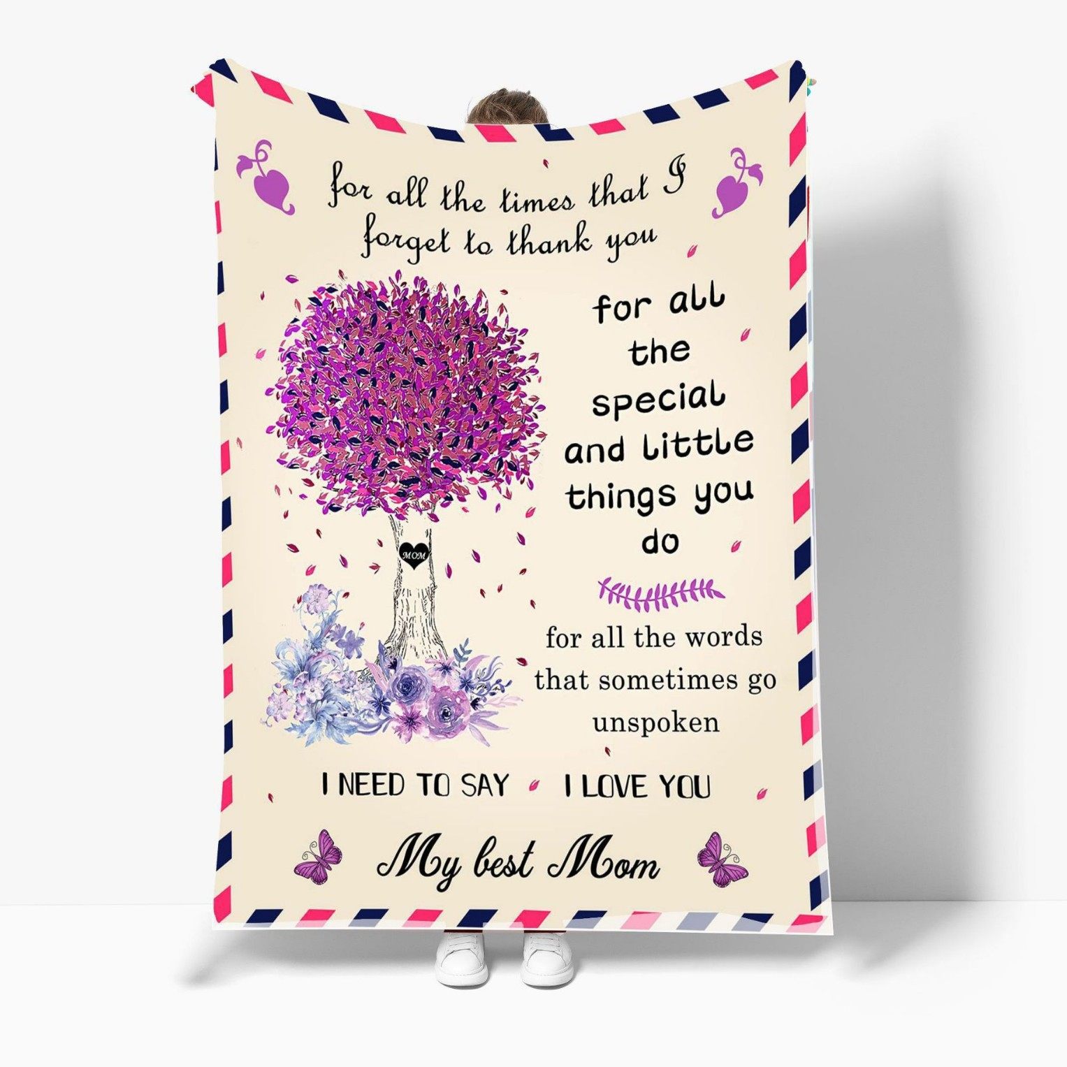 Amazon Ins Style Father's Day Envelope Blanket Family Letter Warm Flannel Message Letter Blanket