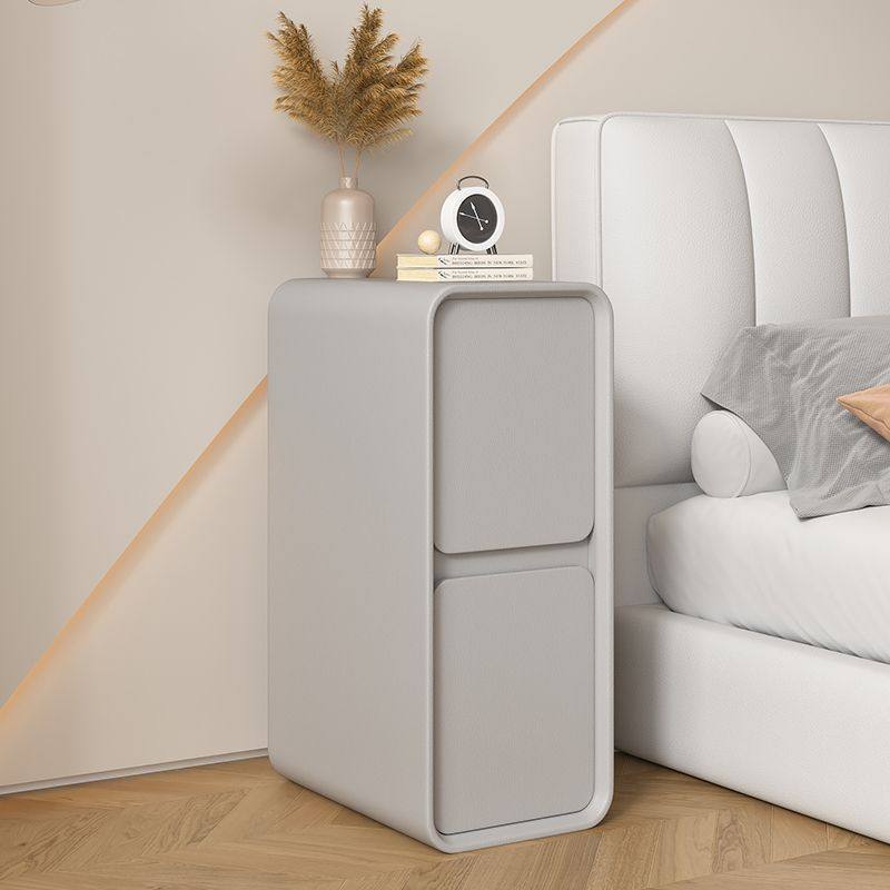 Light Luxury Solid Wood Bedside Table Cream Style Simple Modern Small Home Bedroom Bedside Table 20cm Sandwich Ultra-Narrow Cabinet