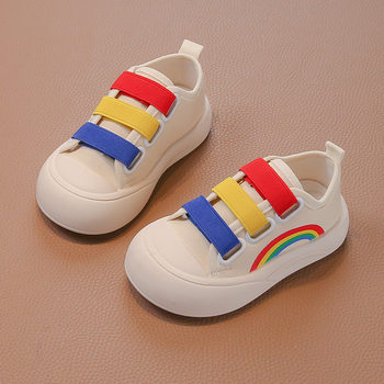 [Ready Stock] Girls Canvas Shoes 2025 Spring and Autumn Velcro Soft Soled Casual Shoes Easiest for Match Small and Medium-Sized Boys' Shoes