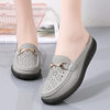 Spring and Summer Hollow Flat Bottom Baotou Slippers Comfortable plus size Moms Shoes Slip-on Loafers Women's Shoes