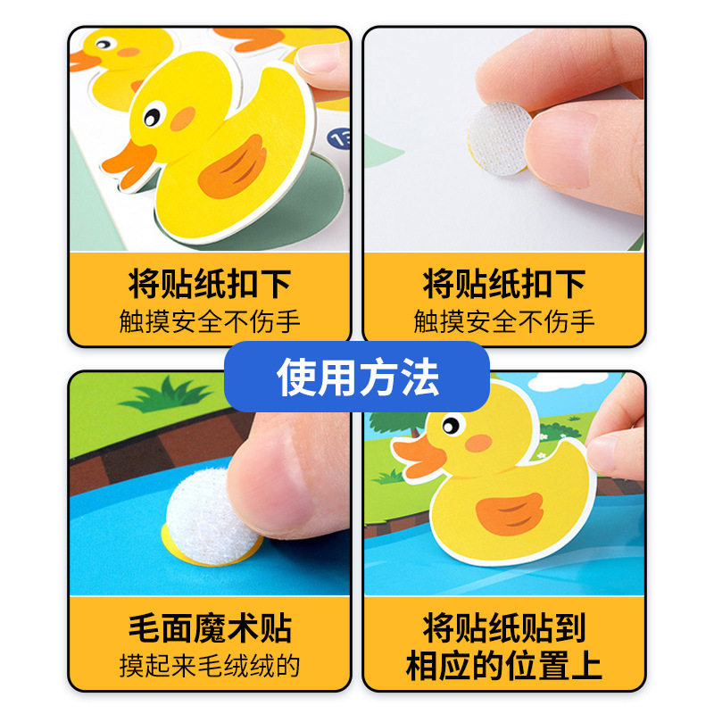 Strong Round Adhesive Velcro Quiet Book DIY Self-Adhesive Hook and Loop Tape Nylon Traceless Black and White Small Dots in Stock