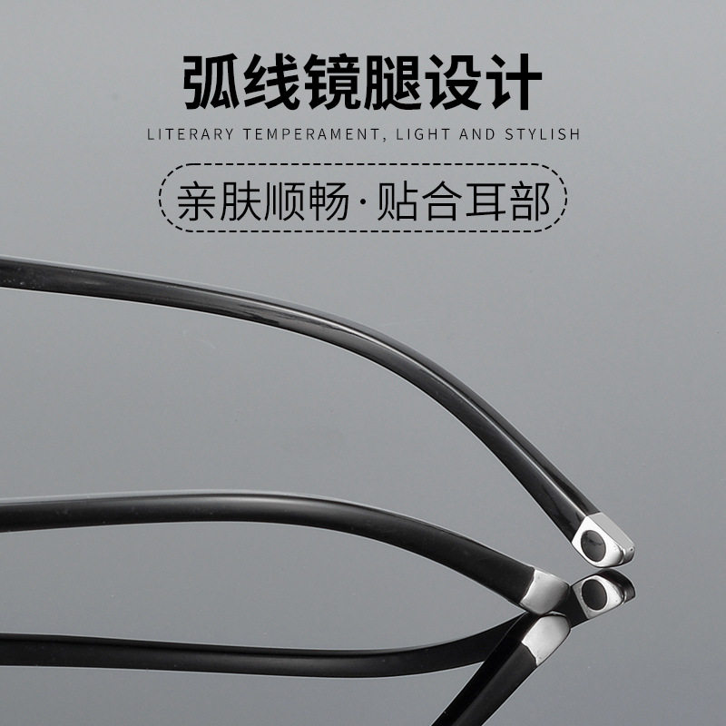Porsche Business Half Frame Glasses Frame Men's Glasses Frame Titanium Alloy Myopia Glasses Men's Metal Frame Men's