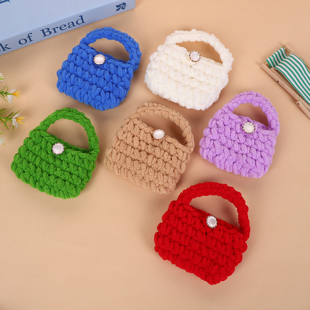 Bluetooth Headphone Set Apple Headphone Set Headphone Bag Coin Purse Finished Hand-woven Plush Bear Handbag
