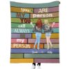 Amazon Hot Sale Envelope Printed Blanket Message Letter Air-conditioning Blanket Printed Flannel Blanket English Tapestry