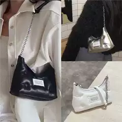 Margiela K-Style Niche Liu Wen's Same Mini Armpit Bag Women's Handbag Goatskin Chain Bag Shoulder Bag for Women