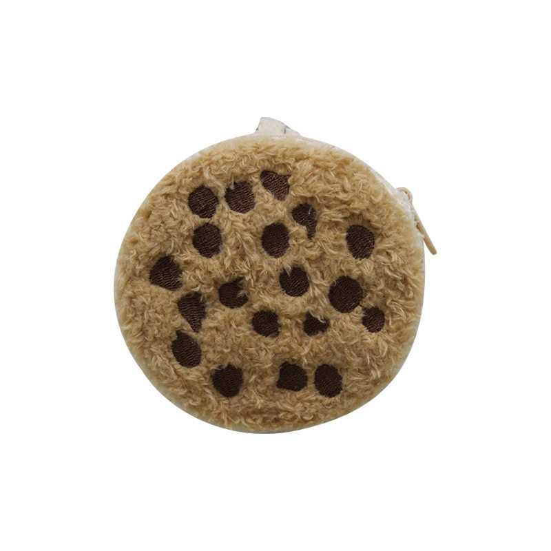 Sugar Bean Cookies Donut Plush Coin Purse Creative Key Bag Niche Cute Cookie Earphone Storage Bag