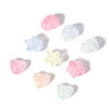 50 pcs/pack acrylic crack macaron color love five-pointed star transparent beaded diy hair rope bracelet wholesale