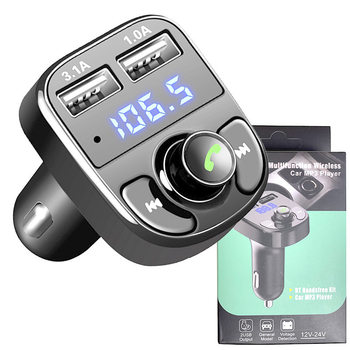 X8 Car Bluetooth Receiver Charger Lossless Sound Quality Fm Transmitter Plug-In Car Mp3 Bluetooth Player