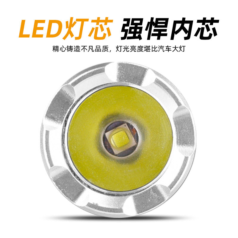 New Mini High-Brightness Flashlight, Convenient Charging Flashlight, Three-Speed Adjustment, Outdoor Hat Clip Light, Work Light 16340